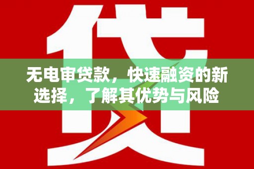 名间无电审贷款，快速融资的新选择，了解其优势与风险
