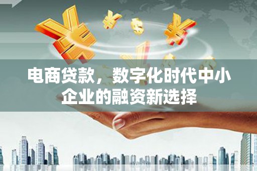 名间电商贷款，数字化时代中小企业的融资新选择