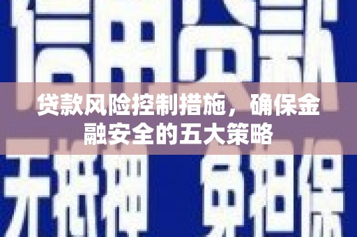 名间贷款风险控制措施，确保金融安全的五大策略