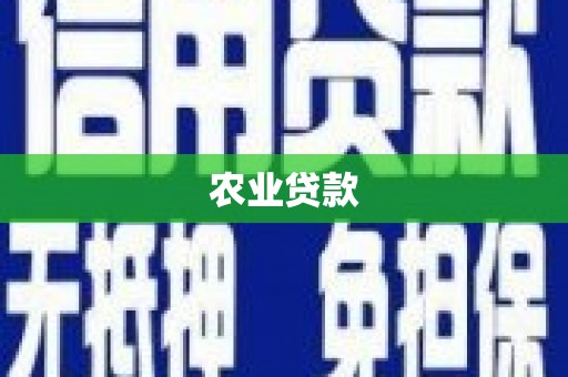 名间农业贷款