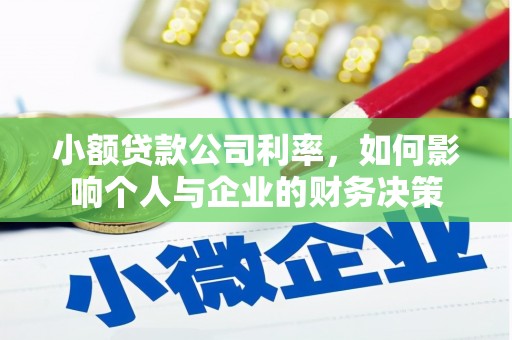 名间小额贷款公司利率，如何影响个人与企业的财务决策