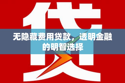 名间无隐藏费用贷款，透明金融的明智选择