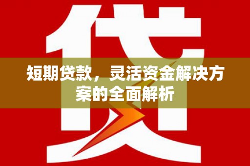 名间短期贷款，灵活资金解决方案的全面解析