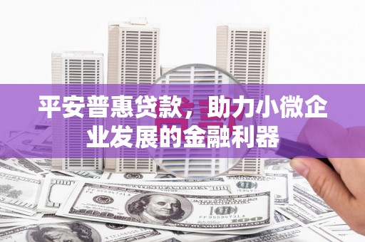 名间平安普惠贷款，助力小微企业发展的金融利器