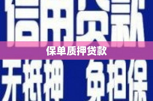 名间保单质押贷款