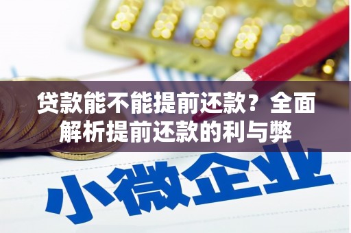 名间贷款能不能提前还款？全面解析提前还款的利与弊