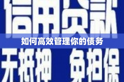 名间如何高效管理你的债务